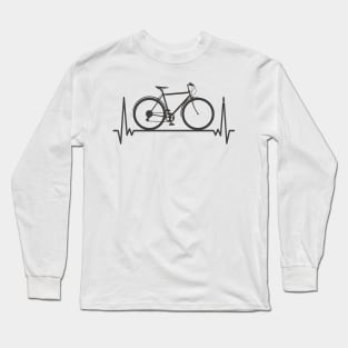 Cycling Shirt, Biking T shirt, Bicycle Shirts, Gifts for a Cyclist, Bike Rider Gifts, Cycling Funny Shirt - Hearthbeat Bike Long Sleeve T-Shirt